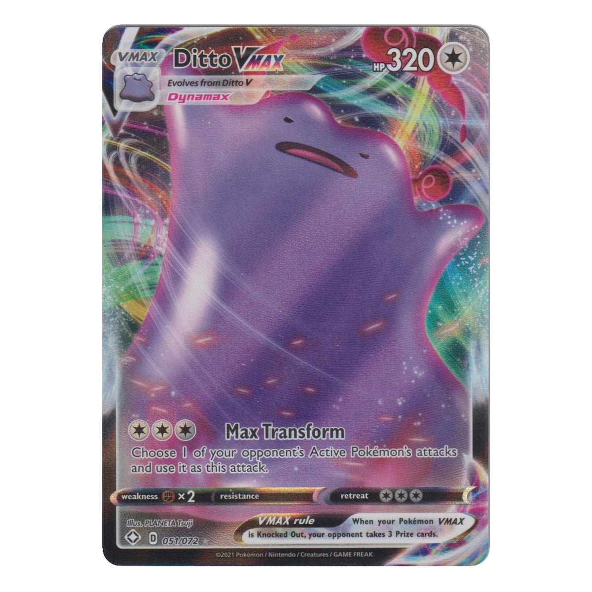 Pokémon: Ditto VMAX – Shining Fates (SHF 051) – Einzelkarte