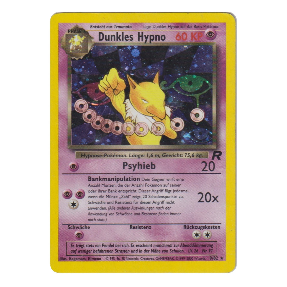 Pokémon: Dunkles Hypno – Team Rocket (TR 9) 1. Edition – Einzelkarte