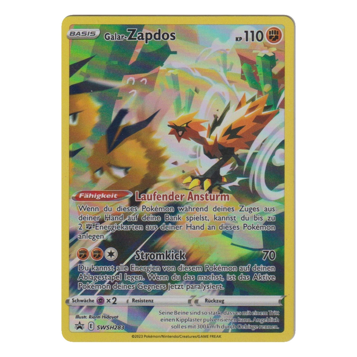 Pokémon: Galar-Zapdos (SWSH 283) – SWSH Black Star Promos (Galar-Zapdos SWSH283) – Einzelkarte