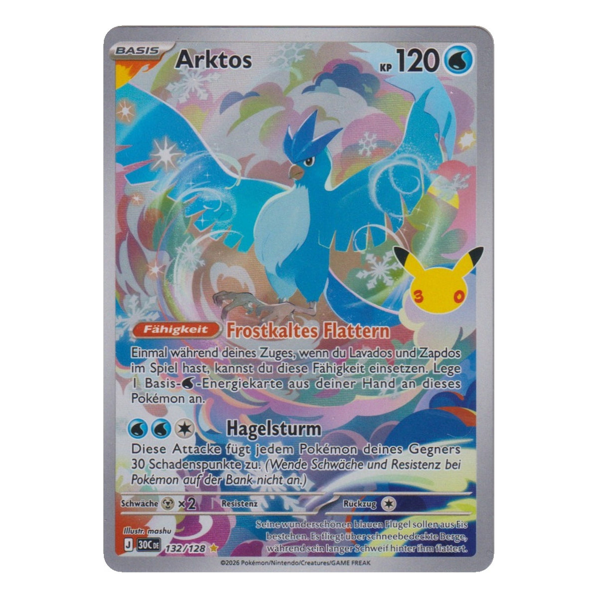 Pokémon: Arktos – 30 Jahre (30C 132) – Einzelkarte