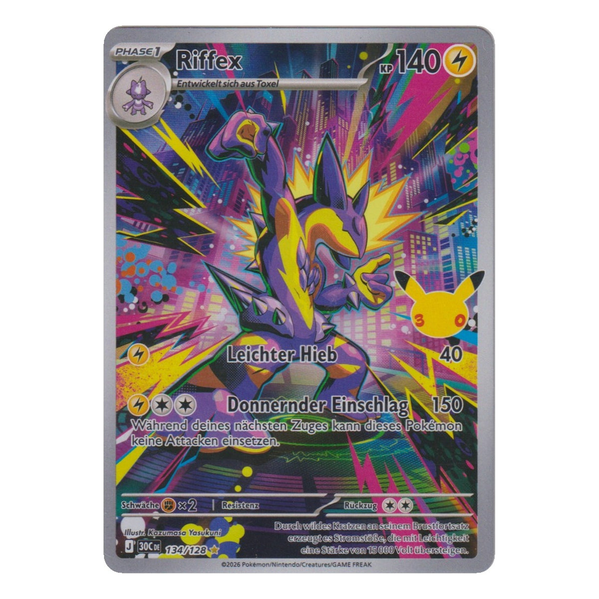 Pokémon: Riffex – 30 Jahre (30C 134) – Einzelkarte