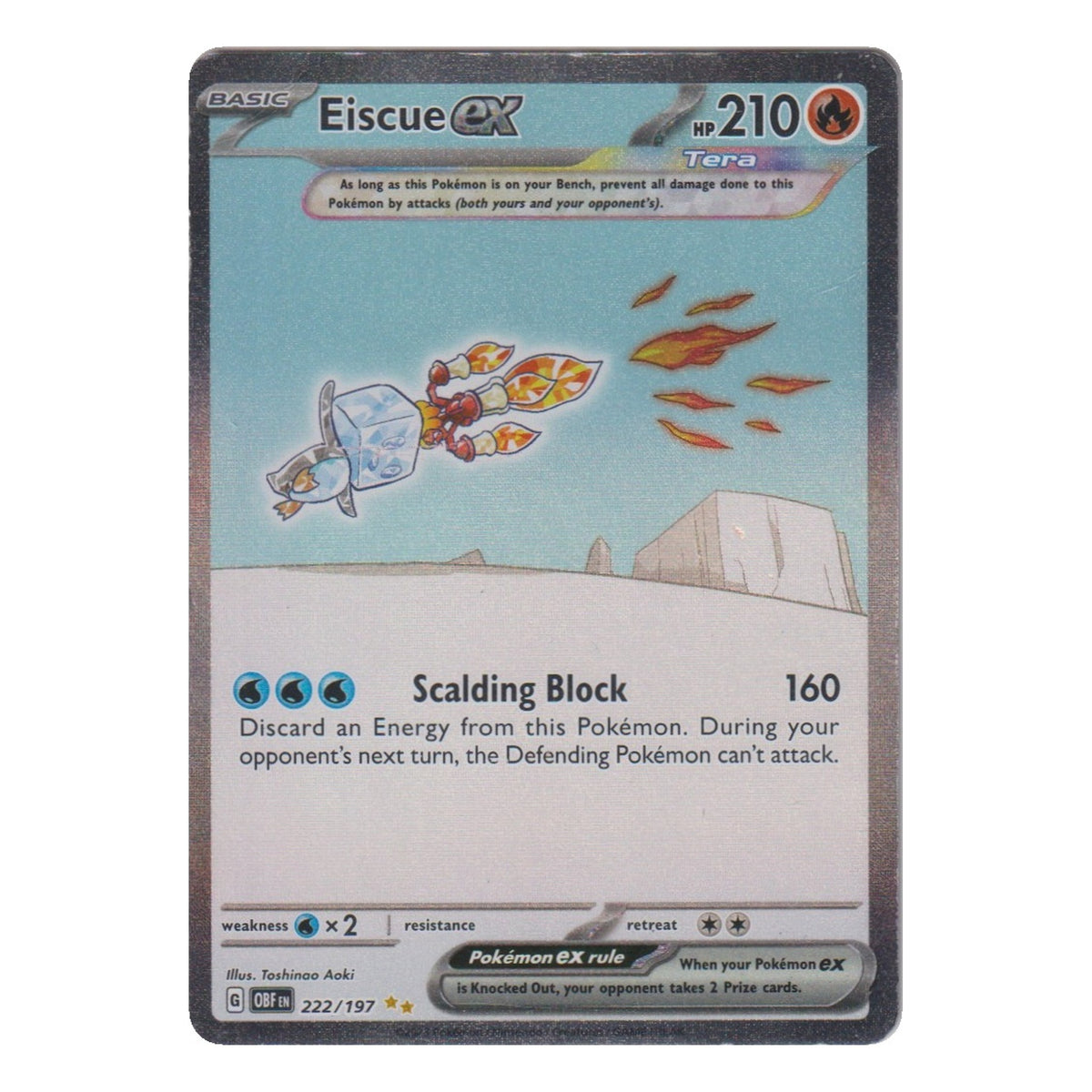 Pokémon: Eiscue ex – Obsidian Flames (OBF 222) – Einzelkarte