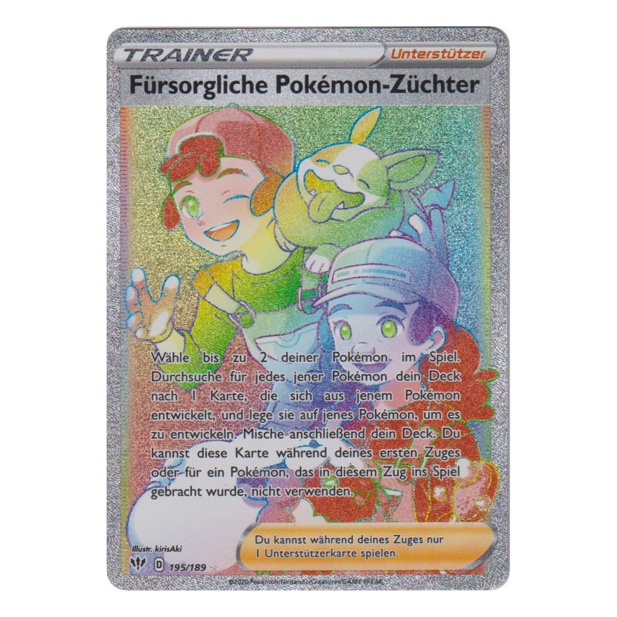 Pokémon: Fürsorgliche Pokémon-Züchter (195/189) – Einzelkarte