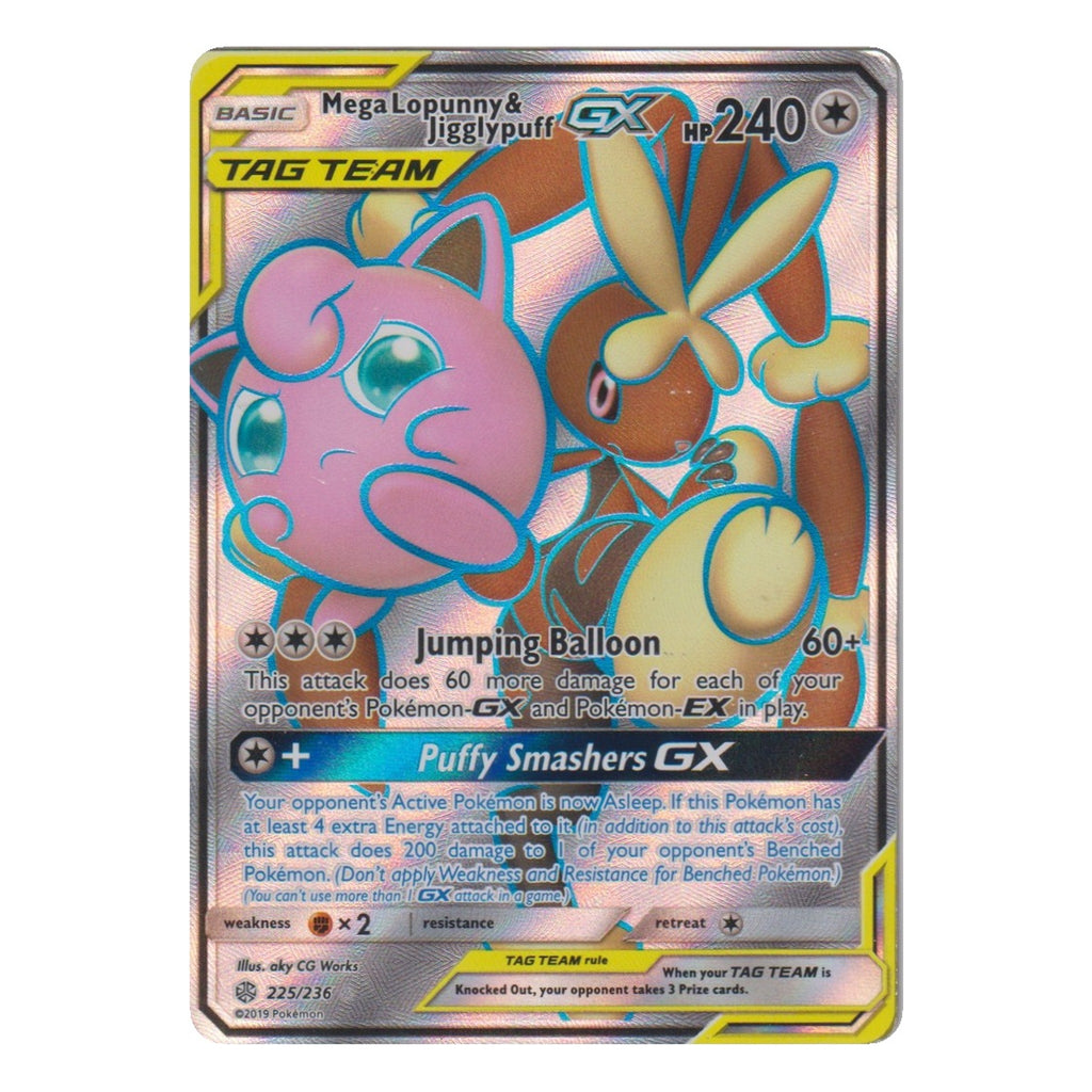 Pokémon: Mega Lopunny & Jigglypuff GX – Cosmic Eclipse (CEC 225) (Full Art) – Einzelkarte