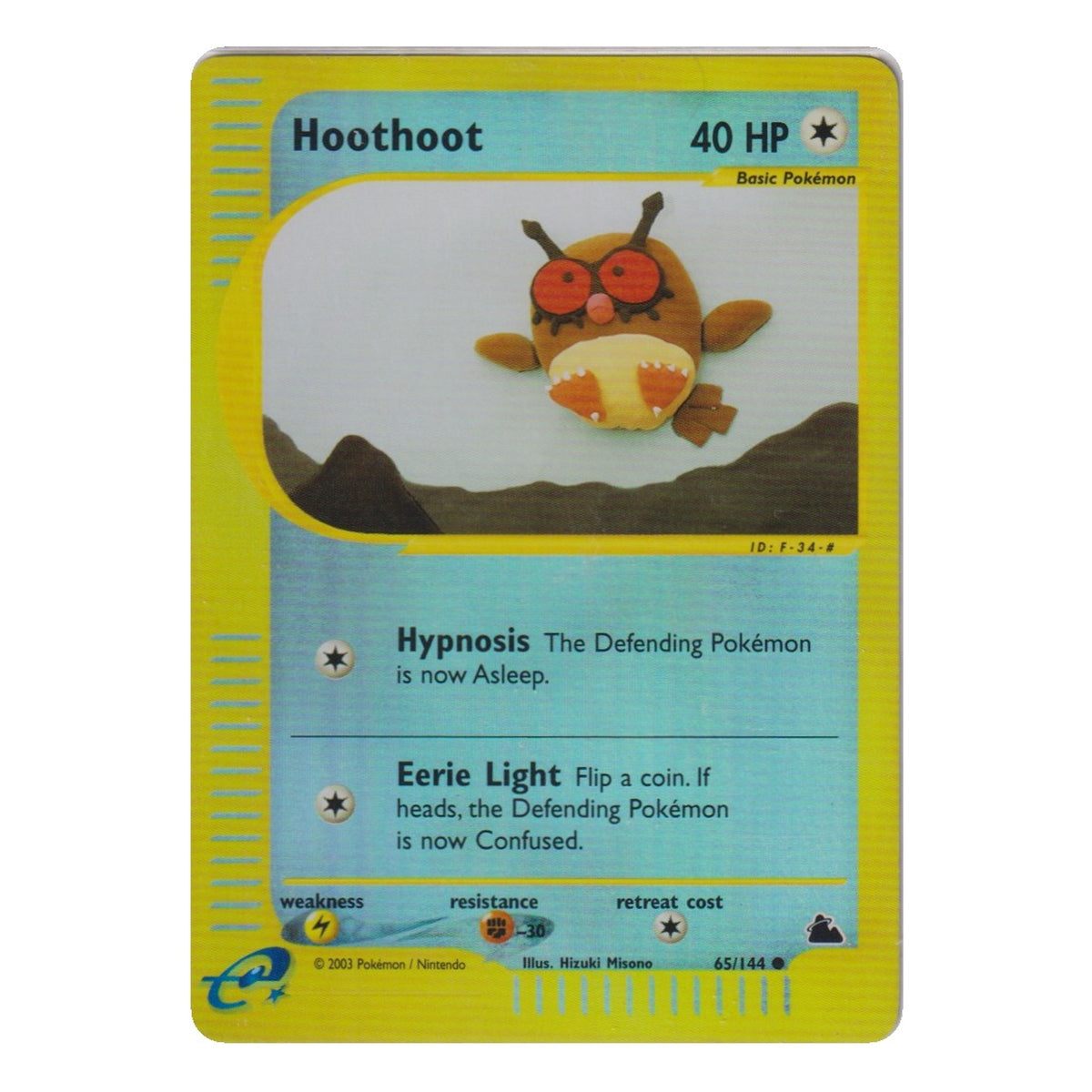 Pokémon: Hoothoot – Skyridge (SK 65) – Einzelkarte