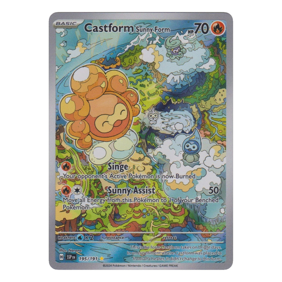 Pokémon: Castform Sunny Form – Surging Sparks (SSP 195) – Einzelkarte