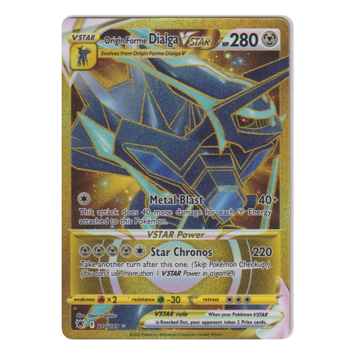 Pokémon: Origin Forme Dialga VSTAR – Astral Radiance (ASR 210) – Einzelkarte