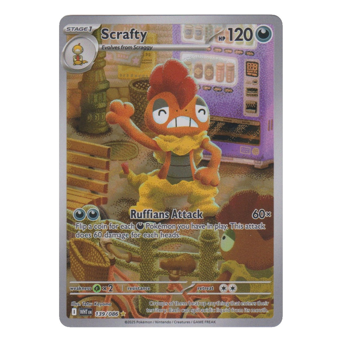 Pokémon: Scrafty – White Flare (WHT 139) – Einzelkarte