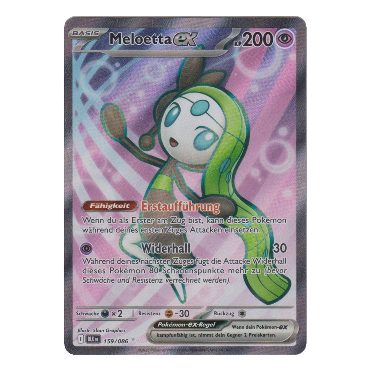 Pokémon: Meloetta ex – Schwarze Blitze (BLK 159) – Einzelkarte