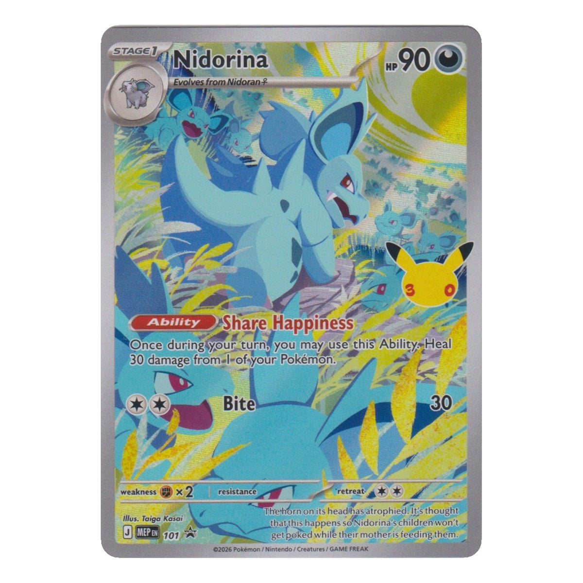 Pokémon: Nidorina – MEP Black Star Promos (MEP 101) – Einzelkarte