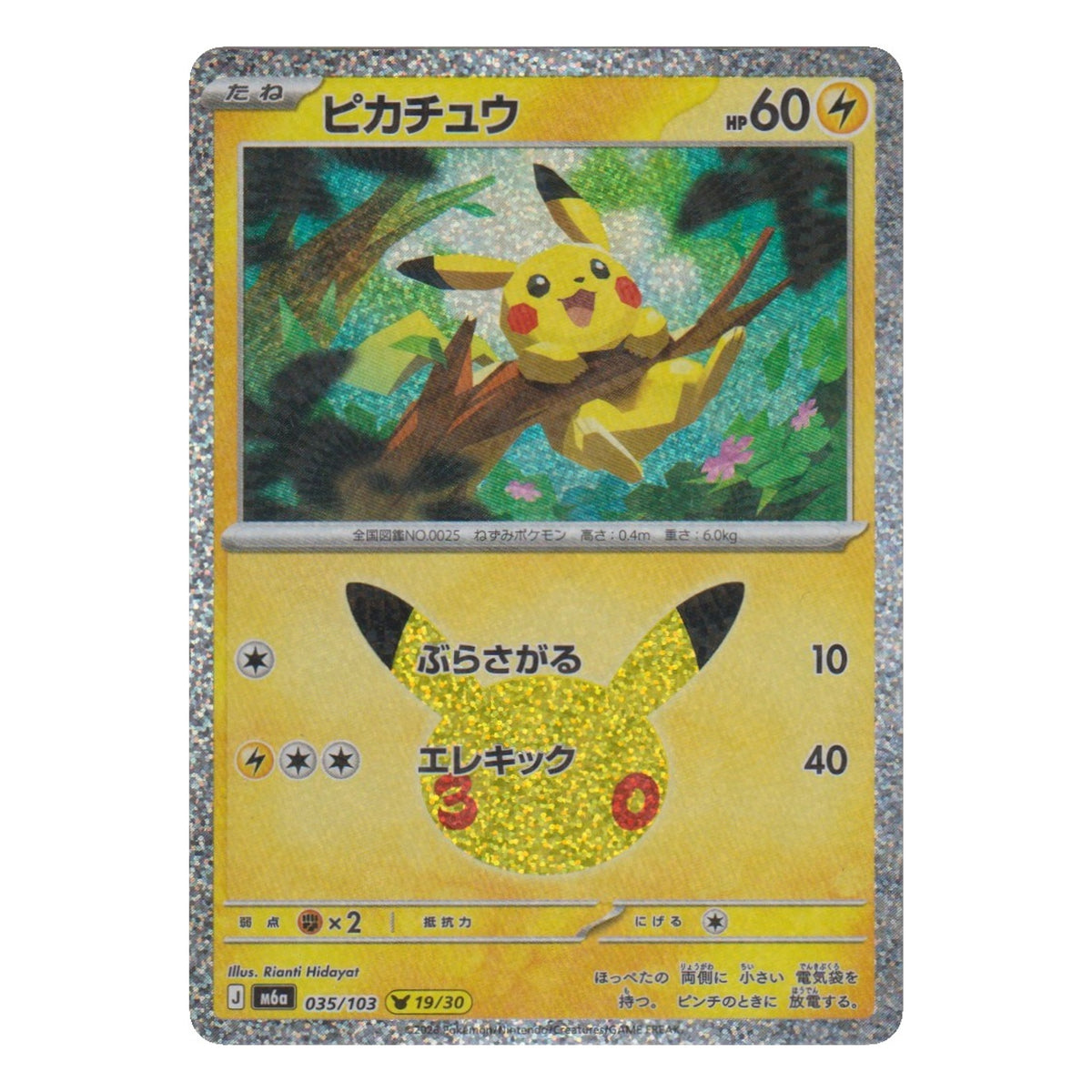 Pokémon: Pikachu – 30th Celebration JP (m6a 035) – Einzelkarte
