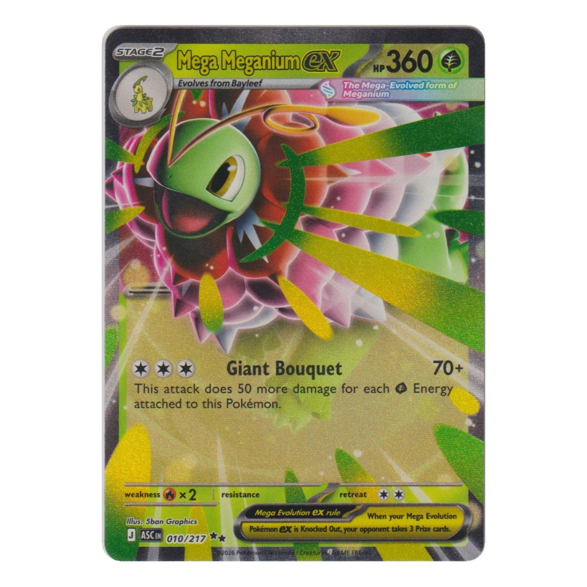Pokémon: Mega Meganium ex – Ascended Heroes (ASC 010) – Einzelkarte
