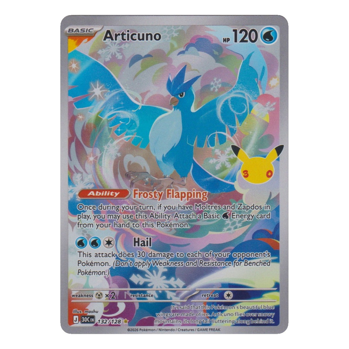Pokémon: Articuno – 30th Celebration (30C 132) – Einzelkarte