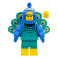 LEGO® Minifigur Peacock Costume Fan (Serie 28) col461 – Gebr.