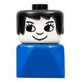 LEGO® Minifigur Duplo Figur 2 x 2 x 2 (schwarze Haare) dupfig031 – Gebr.