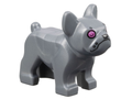 LEGO® Minifigur Französische Bulldogge mit dunkelpinkem Halsband 29602pb03