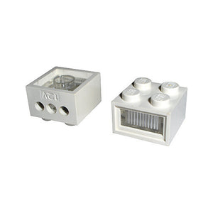 LEGO® Electric, Light Brick 12V 2 x 2 with 3 Plug Holes, Trans-Clear Diffuser Lens 08010bc01