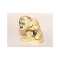 LEGO® Body / Head Gollum, Right Knee Forward with Dark Brown Loincloth, Dark Tan Wrinkles, Dark Bluish Gray Hair, Open Mouth and Narrow Eyes Pattern 10057pb02 beige