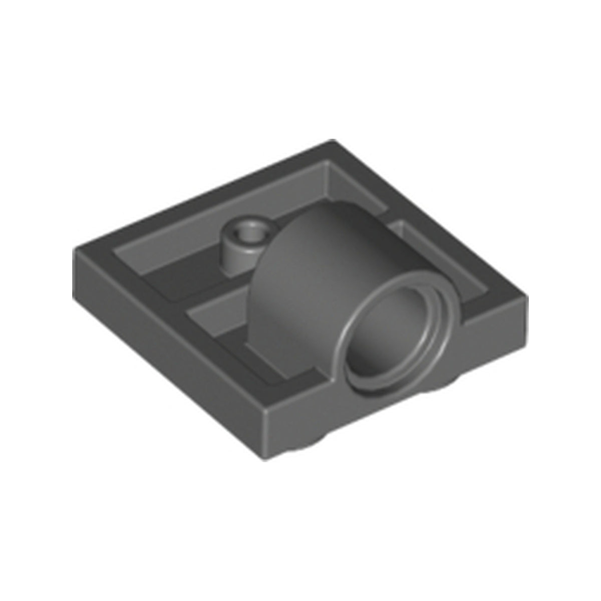 LEGO® Plate, Modified 2 x 2 with Pin Hole - Full Cross Support Underneath 10247 dunkelgrau