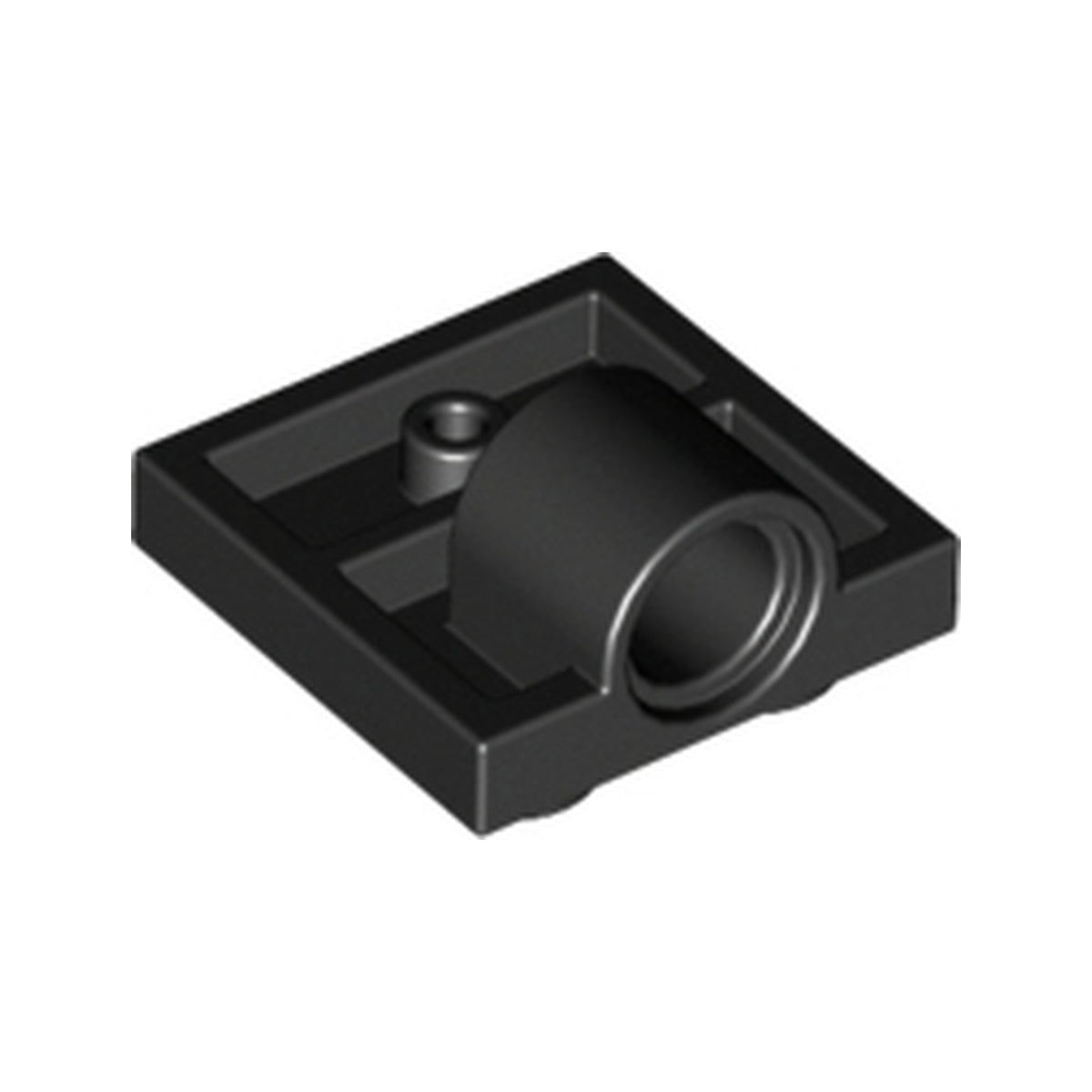 LEGO® Plate, Modified 2 x 2 with Pin Hole - Full Cross Support Underneath 10247 schwarz