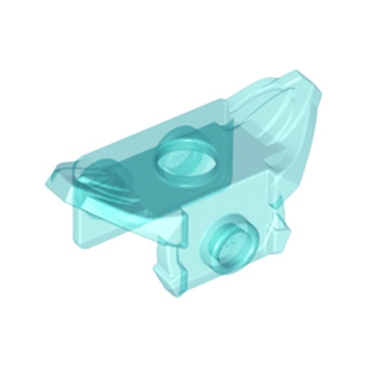 LEGO® Minifigure Armor Shoulder Pads with Front Stud and 2 Back Studs 11097 transparent hellblau