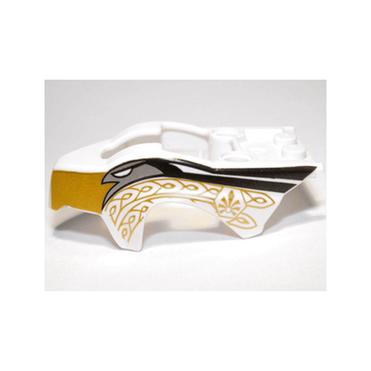 LEGO® Flywheel Fairing Bird Raptor Shape with Eagle and Gold Ornament Pattern 11111pb02 weiss