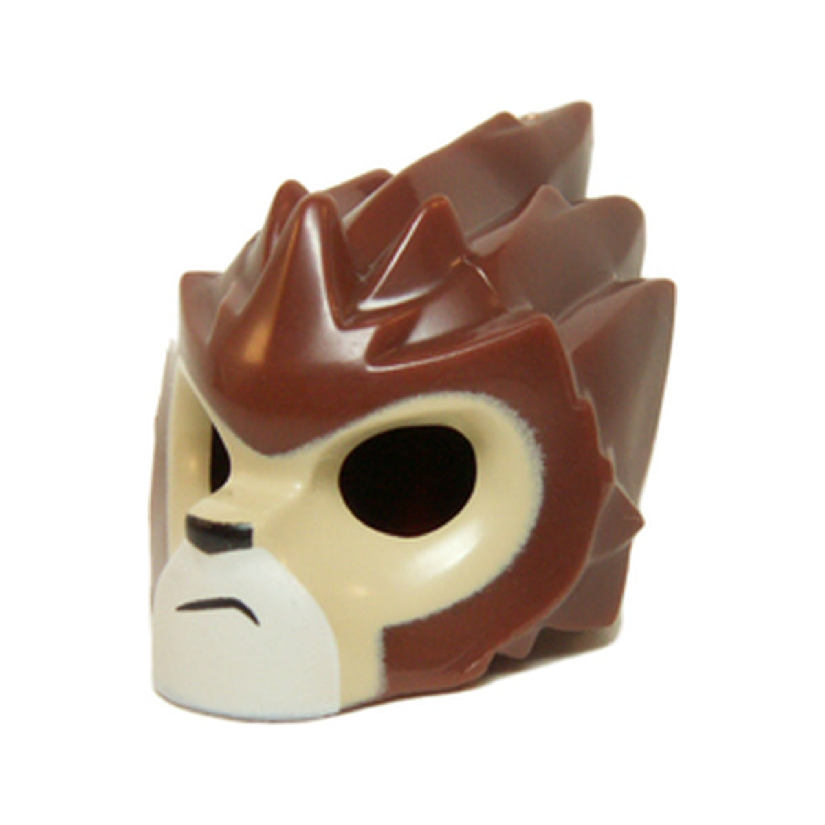 LEGO® Minifigure, Headgear Mask Lion with Tan Face and Crooked Frown Pattern 11129pb08 braun