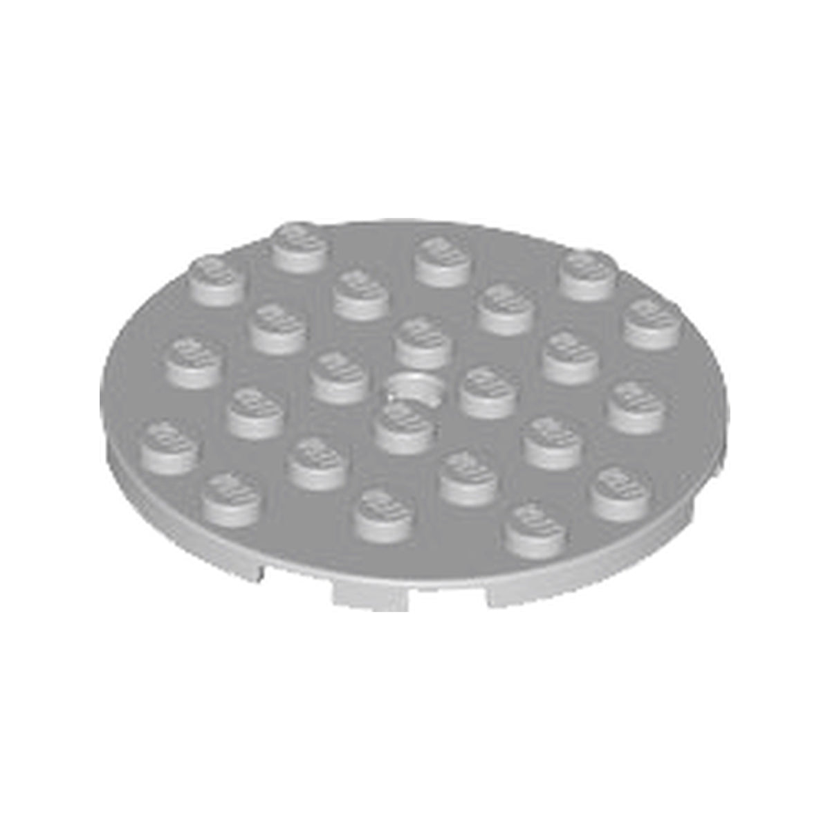 LEGO® Plate, Round 6 x 6 with Hole 11213 hellgrau