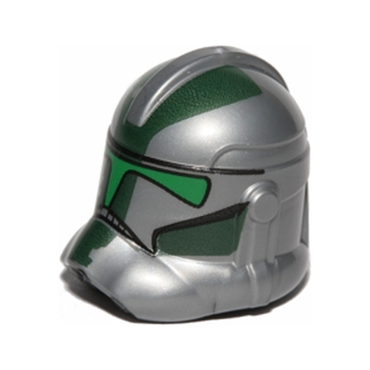 LEGO® Minifigure, Headgear Helmet SW Clone Trooper (Phase 2) with Dark Green Pattern (Commander Gree) 11217pb06 silber