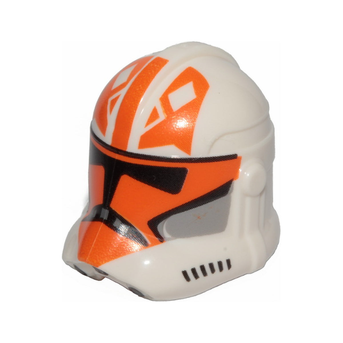 LEGO® Minifigure, Headgear Helmet SW Clone Trooper (Phase 2) with Black Visor and Orange 332nd Company Pattern 11217pb14 weiss