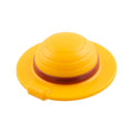 LEGO® Minifigure, Headgear Straw Hat with Bar Handle with Molded Dark Red Band Pattern 112531pb01 hellorange