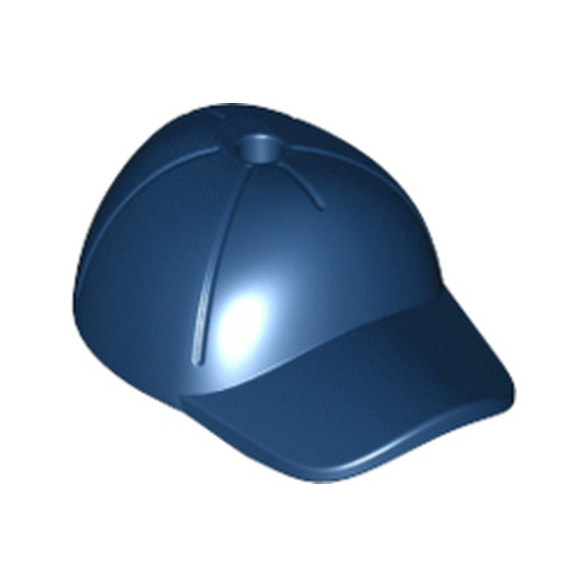 LEGO® Minifigure, Headgear Cap - Short Curved Bill with Seams and Hole on Top 11303 dunkelblau