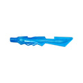 LEGO® Minifigure, Weapon Sword Blade with Jagged Edges and Bar End with Marbled White Pattern 11439pb01 transparent dunkelblau