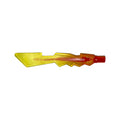 LEGO® Minifigure, Weapon Sword Blade with Jagged Edges and Bar End with Marbled Trans-Red Pattern 11439pb03 transparent gelb