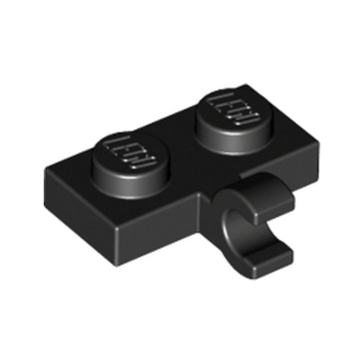LEGO® Plate, Modified 1 x 2 with Clip on Side (Horizontal Grip) 11476 schwarz