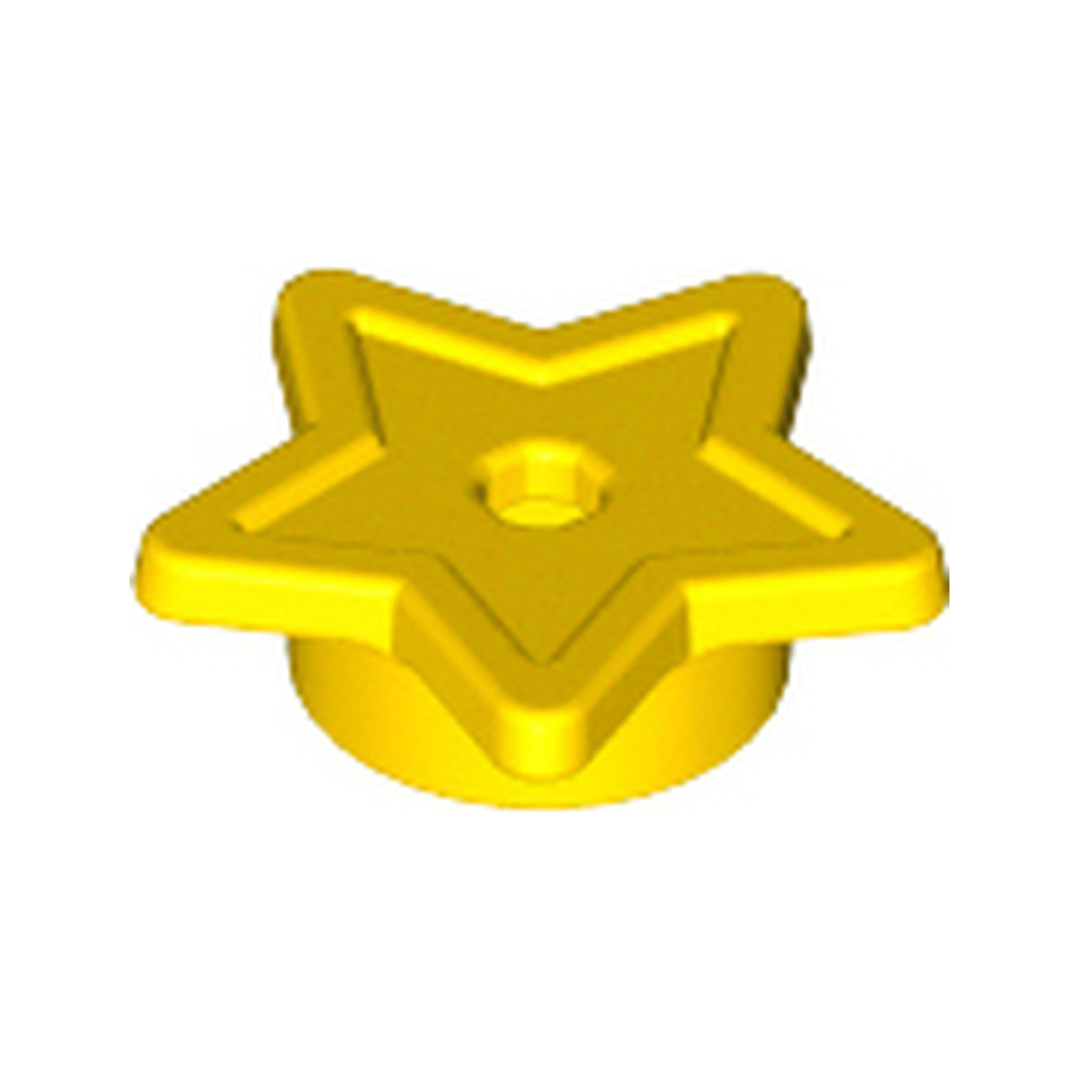 LEGO® Plate, Round 1 x 1 with Star and Small Pin Hole 11609 gelb