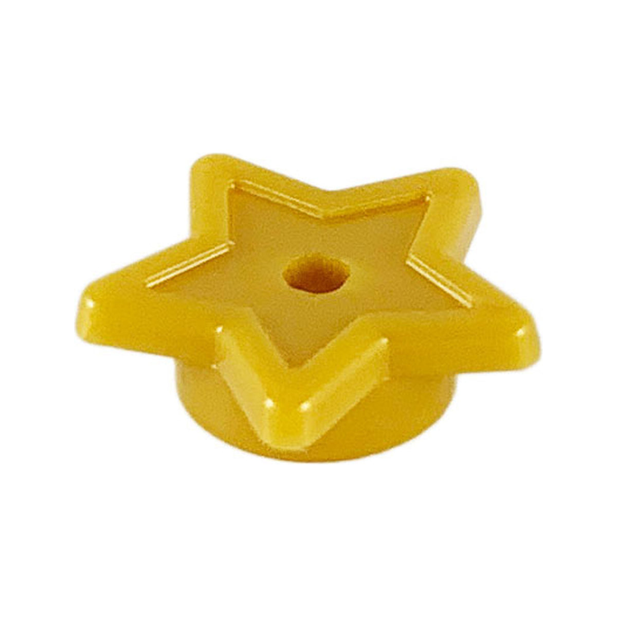 LEGO® Plate, Round 1 x 1 with Star and Small Pin Hole 11609 perlgold