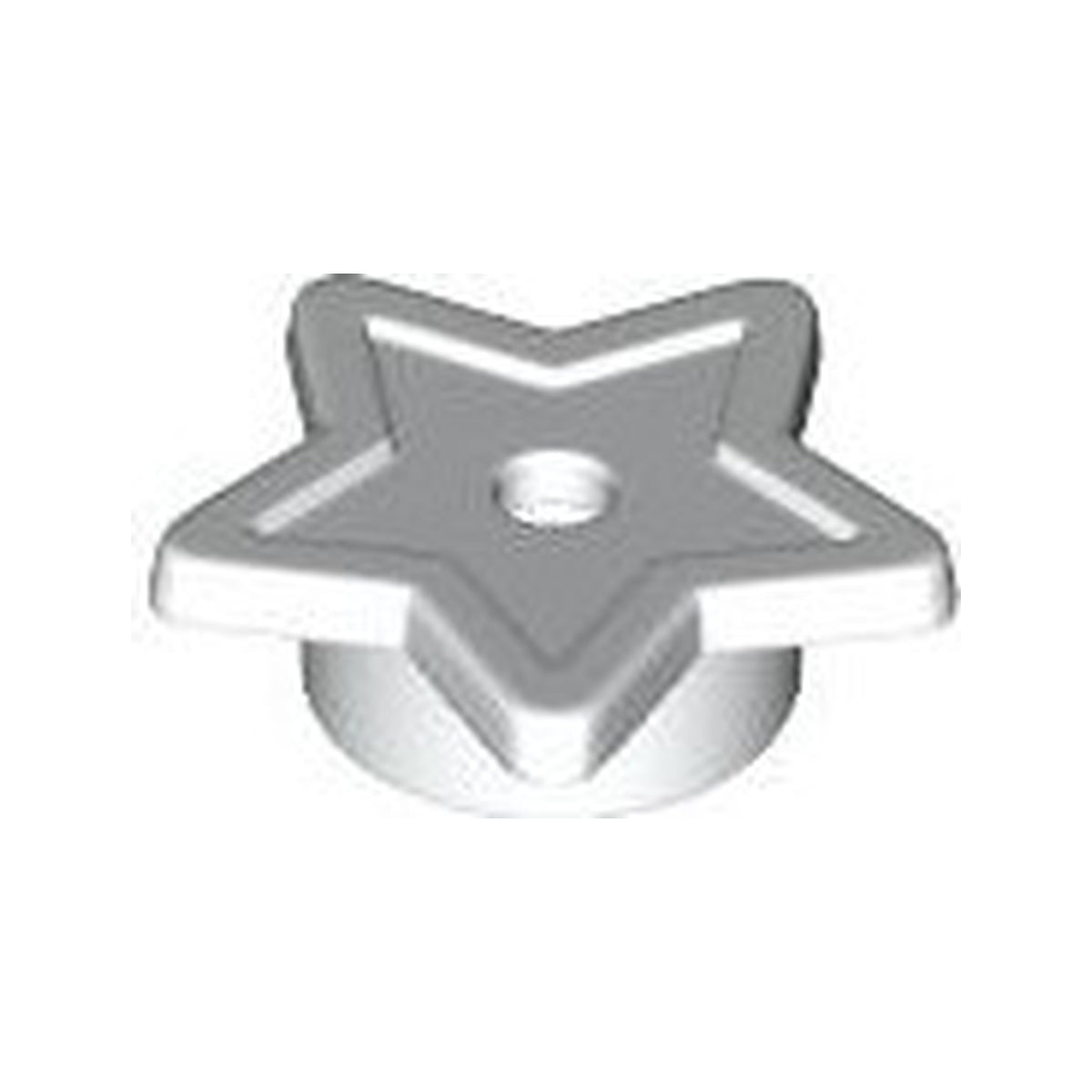 LEGO® Plate, Round 1 x 1 with Star and Small Pin Hole 11609 weiss