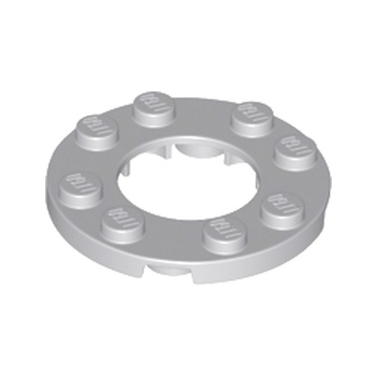 LEGO® Plate, Round 4 x 4 with 2 x 2 Round Open Center 11833 hellgrau