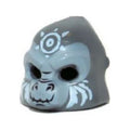 LEGO® Minifigure, Headgear Mask Gorilla with Light Bluish Gray Face and White Sun Face Paint Pattern 13361pb02 dunkelgrau