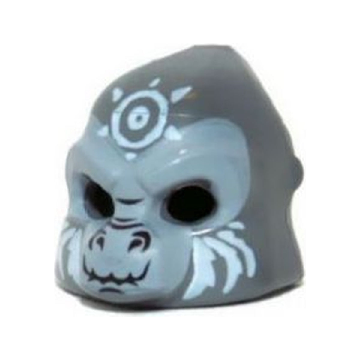 LEGO® Minifigure, Headgear Mask Gorilla with Light Bluish Gray Face and White Sun Face Paint Pattern 13361pb02 dunkelgrau