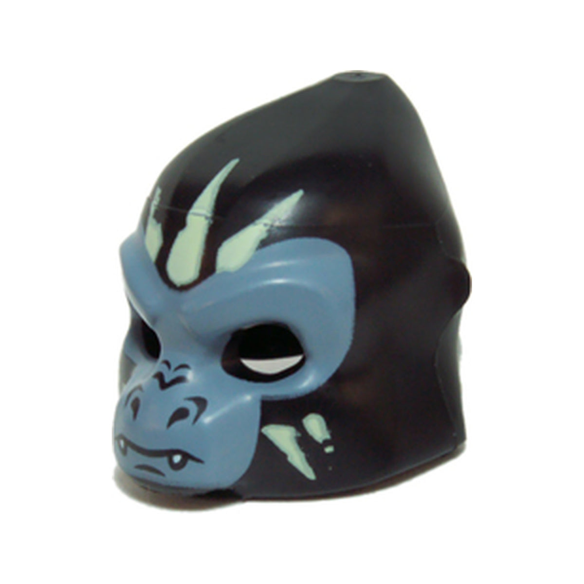 LEGO® Minifigure, Headgear Mask Gorilla with Gray Face and Light Yellow Face Paint, Closed Mouth Pattern 13361pb05 schwarz