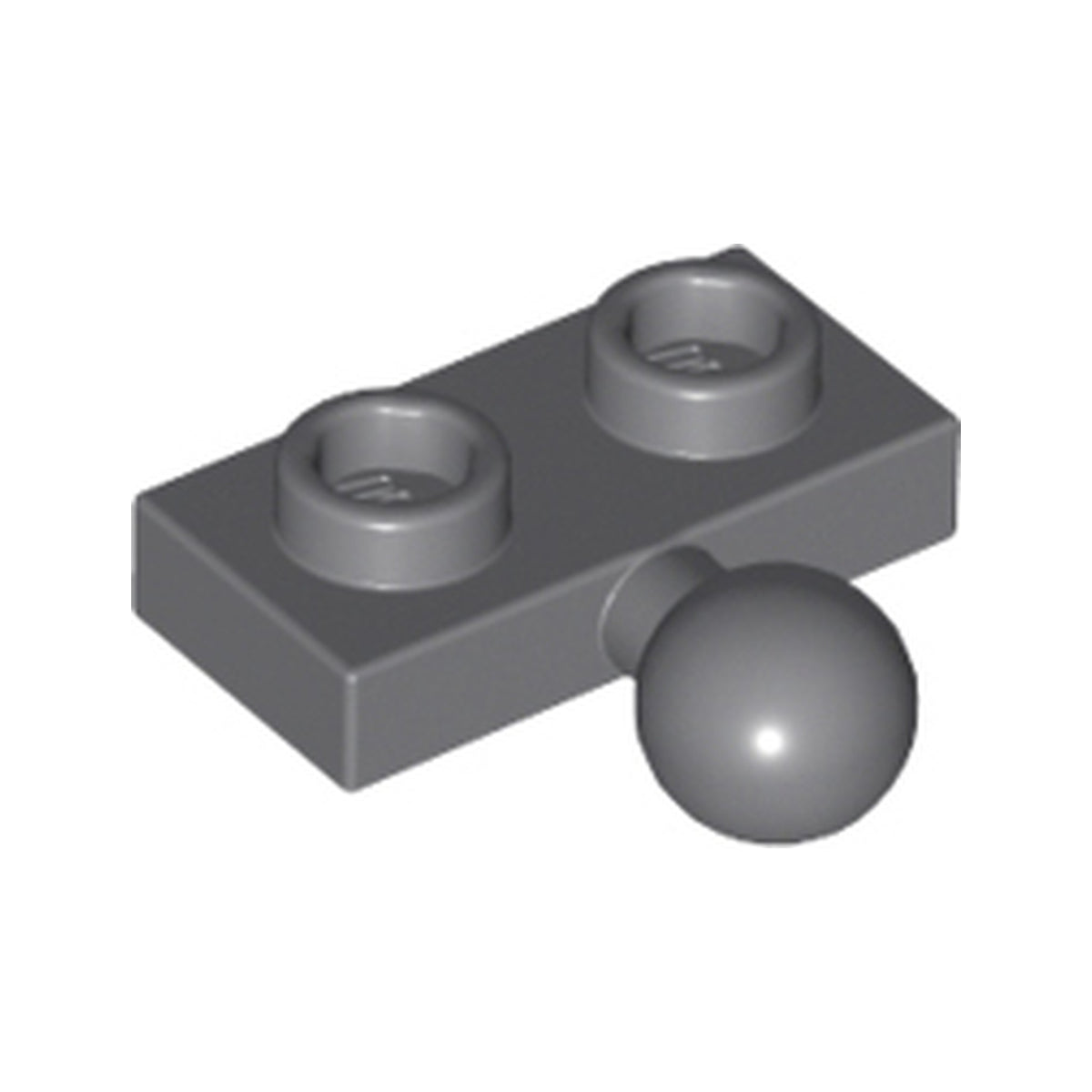 LEGO® Plate, Modified 1 x 2 with Tow Ball on Side 14417 dunkelgrau
