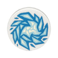 LEGO® Tile, Round 2 x 2 with Bottom Stud Holder with Blue and Bright Light Blue Fractured Ice Pattern 14769pb0020 weiss