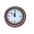 LEGO® Tile, Round 2 x 2 with Bottom Stud Holder with White Clock Face (Time 11:52) with Black Hands and Roman Numerals Pattern 14769pb0133 braun