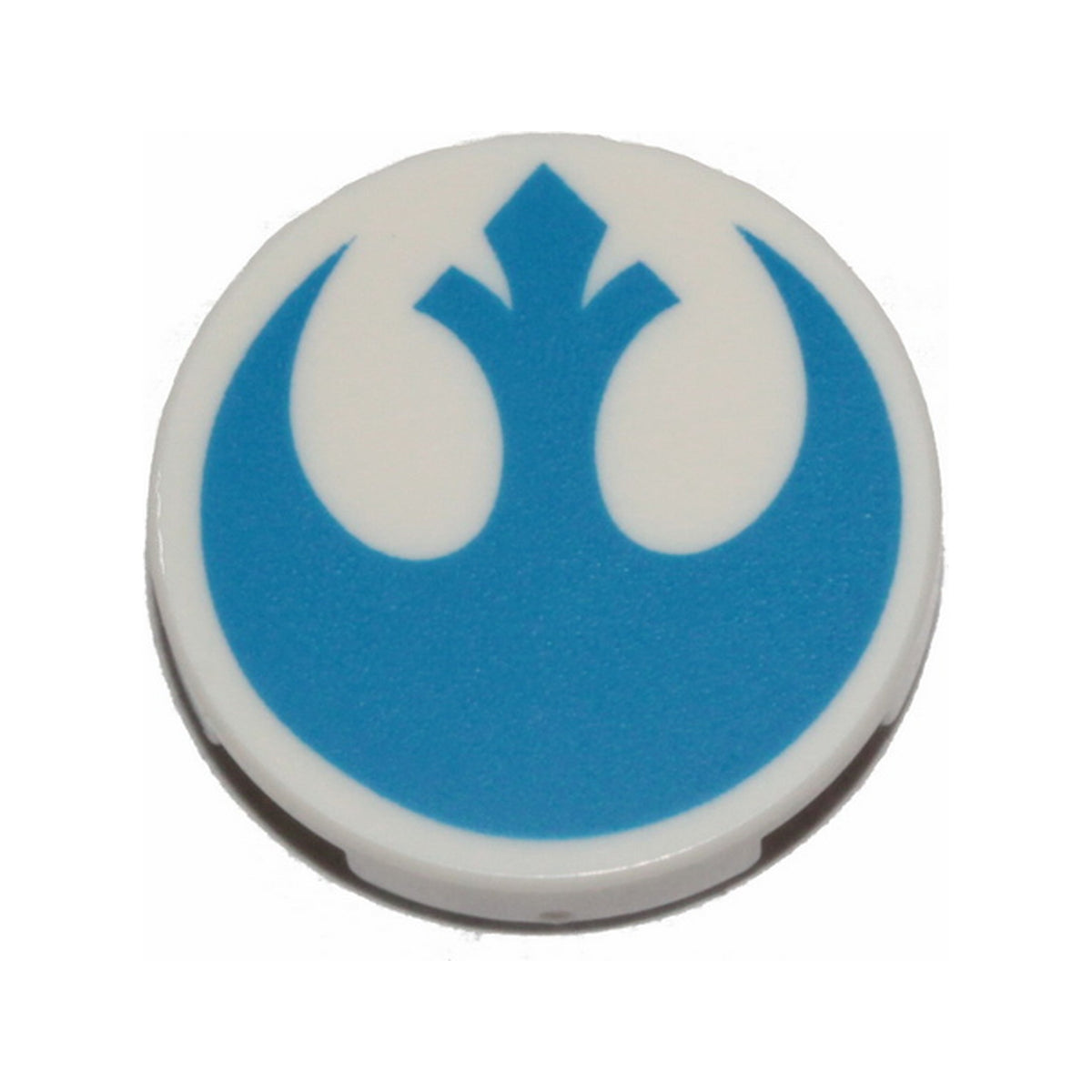 LEGO® Tile, Round 2 x 2 with Bottom Stud Holder with Blue SW Rebel Alliance Symbol Pattern 14769pb0261 weiss