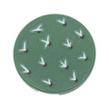 LEGO® Tile, Round 2 x 2 with Bottom Stud Holder with White and Dark Brown Cactus Needles Pattern 14769pb0646 sandgrün