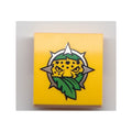 LEGO® Slope, Curved 2 x 2 x 2/3 with Leopard Head and Leaves Pattern 15068pb111 hellorange