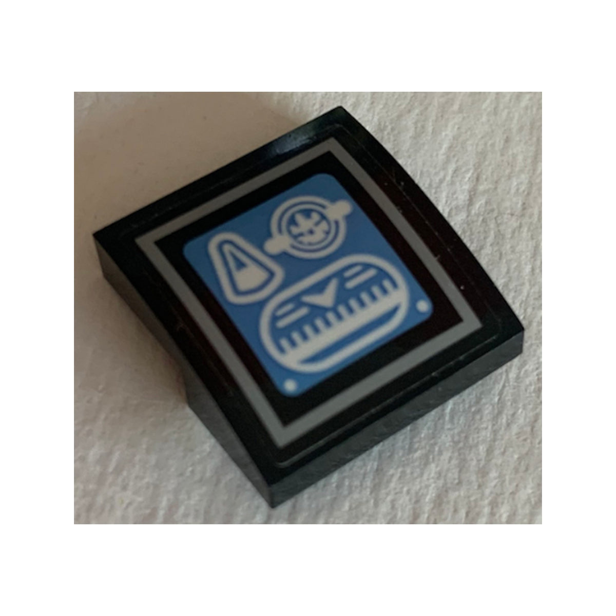 LEGO® Slope, Curved 2 x 2 x 2/3 with Medium Blue Computer Controls Pattern (Sticker) - Set 70616 15068pb159 schwarz