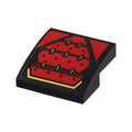 LEGO® Slope, Curved 2 x 2 x 2/3 with Red Armor with 8 Gold Links Pattern (Sticker) - Set 70665 15068pb196 schwarz